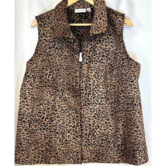 NWOT Susan Graver QVC Tapestry Animal Print Vest Sz 18W  Leopard - Picture 1 of 6